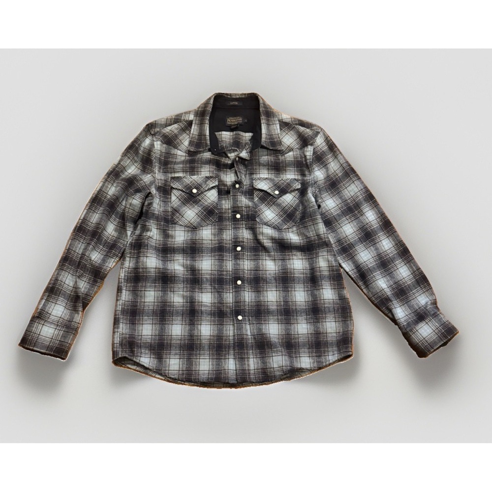 Pendleton Canyon Wool Western Pearl Snap Board Shirt L 1969 Archive Beach Boys